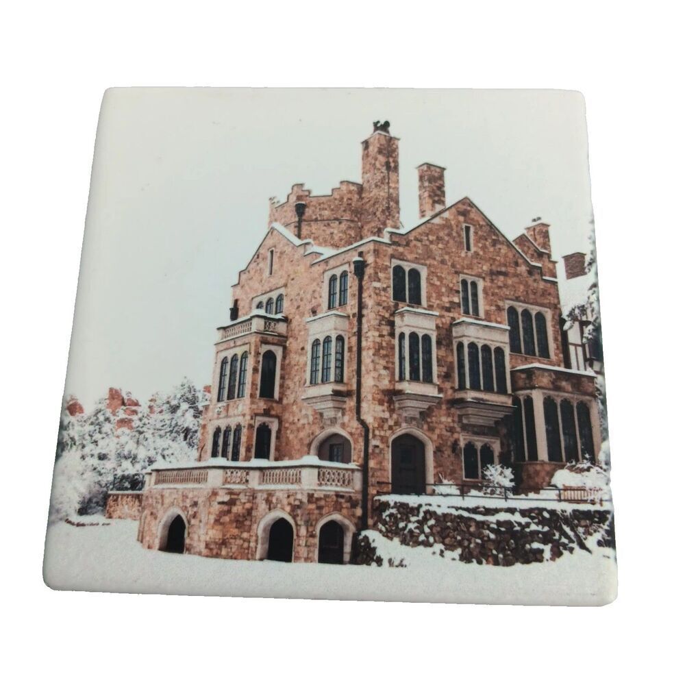 Glen Eyrie Castle Souvenir Coaster Single Replacement Colorado Springs Cork Back